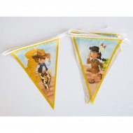 Guirlande Fanions Indiens et Cowboys (2,70 m)