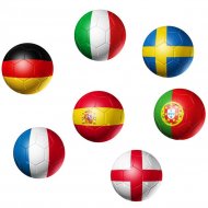 1 Balle Drapeau Foot Euro - Maxi (6 cm)