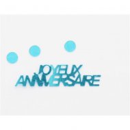 Confettis Joyeux Anniversaire Bleu