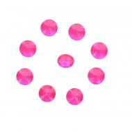 100 Confettis Diamants Rose Fuschia (1 cm) - Plastique