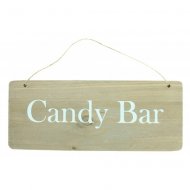 Pancarte Candy Bar (25 cm) - Bois