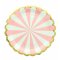 8 Assiettes Kermess - Rayures Rose images:#0