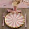 8 Assiettes Kermess - Rayures Rose images:#1