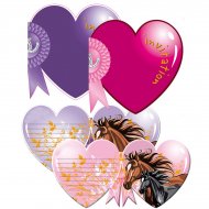 8 Invitations Cheval Fougueux