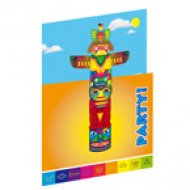 8 Invitations Totem Indien Rainbow