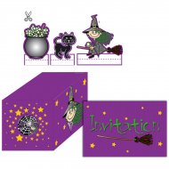 8 Invitations Petite Sorci�re