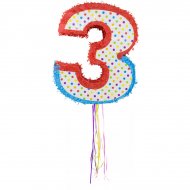 Pull Pinata Chiffre 3 Multicolore (49 cm)