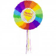 Pull Pinata Happy Birthday Rainbow (48 cm) D�pliable
