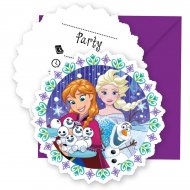 6 Invitations Reine des Neiges Frozen