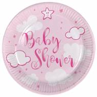 8 Assiettes Baby Shower Fille