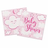 20 Serviettes Baby Shower Fille