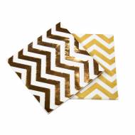 20 Serviettes Rose Or