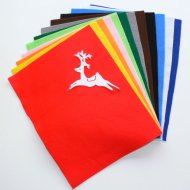 12 Feuilles en Feutrine Multicolores