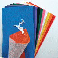 10 Feuilles Feutrine Adh�sives Multicolores