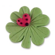 5 Coccinelles sur tr�fle en p�te d'amande