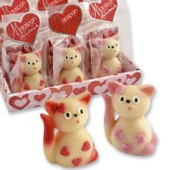 1 Chat Amoureux (5,5 cm) - P�te d'amandes