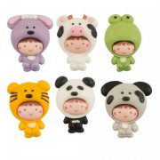 6 Kids Animaux Kawa�� 2D (3 cm) - Sucre
