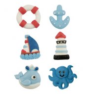 6 D�cors Marins 2D (3 cm) - Sucre