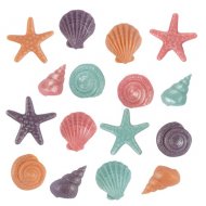 Assortiment 4 Coquillages nacr�s 2D - P�te d'Amandes