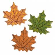 3 Feuilles d'Automne (4 cm) - Chocolat Noir
