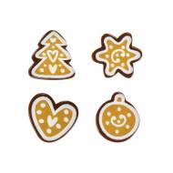 4 D�cors de No�l (2 cm) - Chocolat Noir