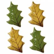 4 Feuilles de Houx (4 cm) - Chocolat Noir
