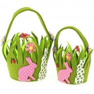 Lot de 2 Paniers Lapin Jardin