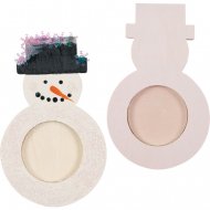 Support Bougie Chauffe-plat Bonhomme de neige � d�corer