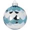 Boule No�l Givr� Bleu N�2 (8 cm) - Verre images:#0