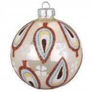 Boule Birdy Beige (8 cm) - Verre
