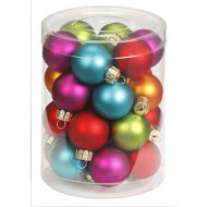 28 Mini Boules 5 Couleurs (3 cm) - Verre