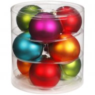 9 Boules Maxi 5 Couleurs (9 cm) - Verre