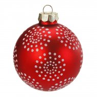 Boule No�l Fun Flocons � Pois (6 cm) - Verre