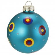 Boule No�l Fantaisie Bleu N�1 (6 cm) - Verre