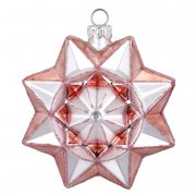 Boule Bijou Rose Etoile (8 cm) - Verre