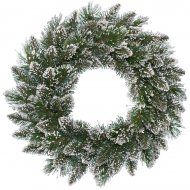 Couronne de No�l Sapin Givr� G�ant (70 cm) - Artificiel