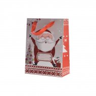 Grand Sac Cadeau Joyeux P�re No�l Glitter (42 cm)