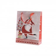 Grand Sac Cadeau P�re No�l Glitter (42 cm)