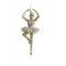 Suspension Ballerine debout Or/Rose Glitter (12 cm) images:#0