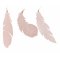 6 Suspensions Plumes Rose Glitter (12,5 cm) - Plastique images:#0