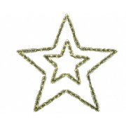 Duo Etoiles Sapin Guirlande Lumineuse LED (34 et 74 cm) - Plastique