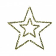 Duo Etoiles Sapin Guirlande Lumineuse LED (34 et 74 cm) - Plastique