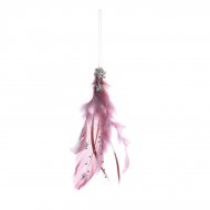 Suspension Plume Bijou Rose Fuchsia (14 cm)
