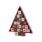 Calendrier de l'Avent Sapin Rouge (38 cm) - Bois images:#0