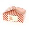 6 Bo�tes Cadeaux Rouge Rayures/Uni - Carton images:#0