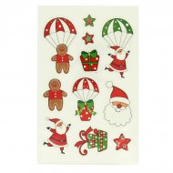 11 Stickers No�l Glitter - Cadeaux