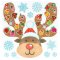Calendrier de L'Avent 24 Stickers Renne images:#0