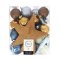 32 Boules No�l Bleu/Chocolat/Blanc + Cime Etoile Bronze images:#0