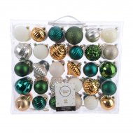 60 Boules No�l Vert/Or/Argent/Blanc