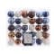 60 Boules No�l Bleu/Chocolat/Bronze/Cr�me images:#0